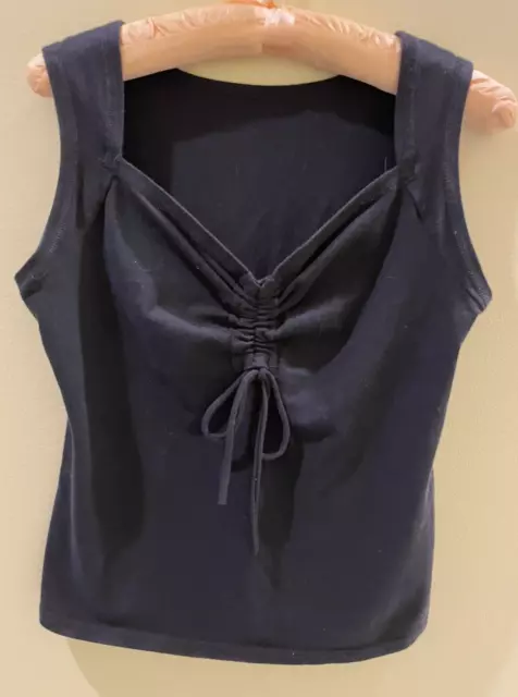 Luna Luz Women’s Cotton Black Tank Top Size S