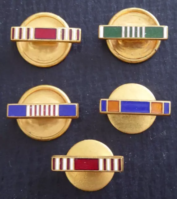 Job Lot 5 United States America USA Miniature Medal Bar Enamel Ribbons G108