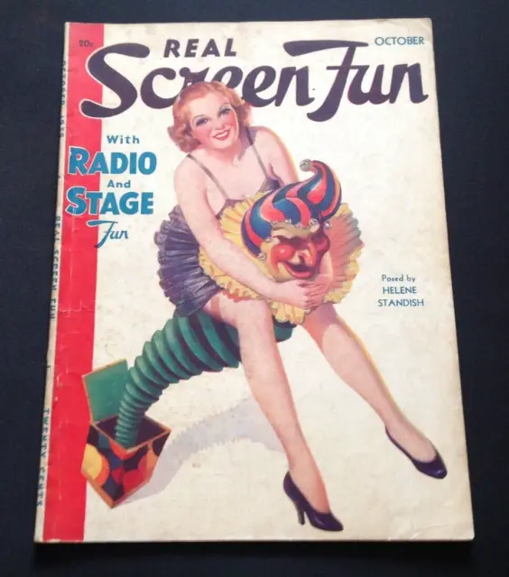 Vintage Pulp Pin-Up Magazine October 1935 REAL SCREEN FUN with Radio and Stage