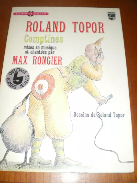 Rare ! : Comptines - Eo 1978 Livre-Disque Illustré - Roland Topor / Max Rongier