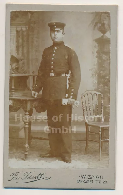 129128, Portraitfoto CDV, Soldat, Füsilier Regiment 90, FR 90, Mecklenburg