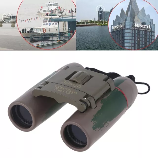 30x60 Zoom Outdoor Travel Folding Night for Binoculars High Power Telesco