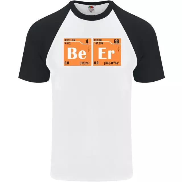 Bier Periodensystem Chemie Geek Lustig Herren S/S Baseball Maglietta