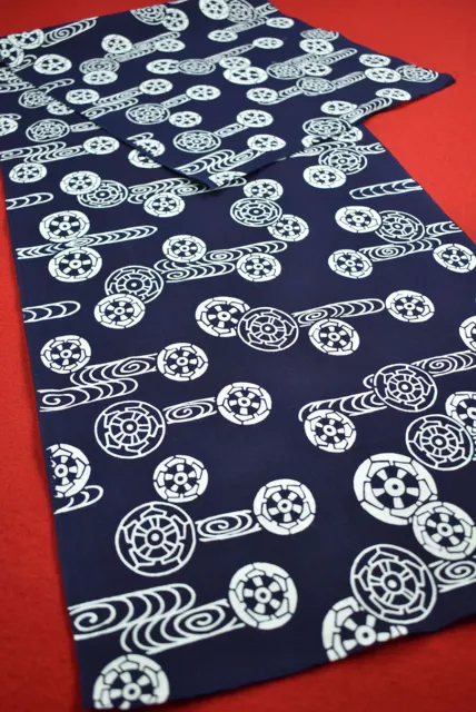 Vintage Japanese Fabric Cotton Antique Boro Patch Indigo Blue Dyed 50"/MM46/65