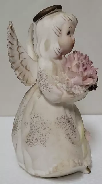 1950's Lefton May Birthday Girl Angel 3332 Ceramic Figurine 2