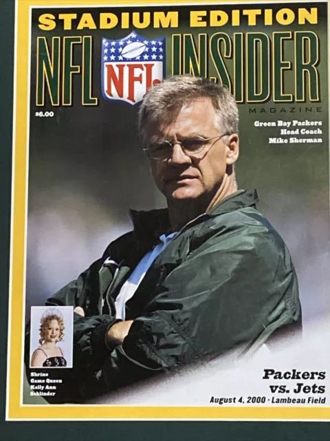 GREEN BAY PACKERS Vs Jets Insider Program Prof. Framed 2000 NFC NFL Picture RARE 2