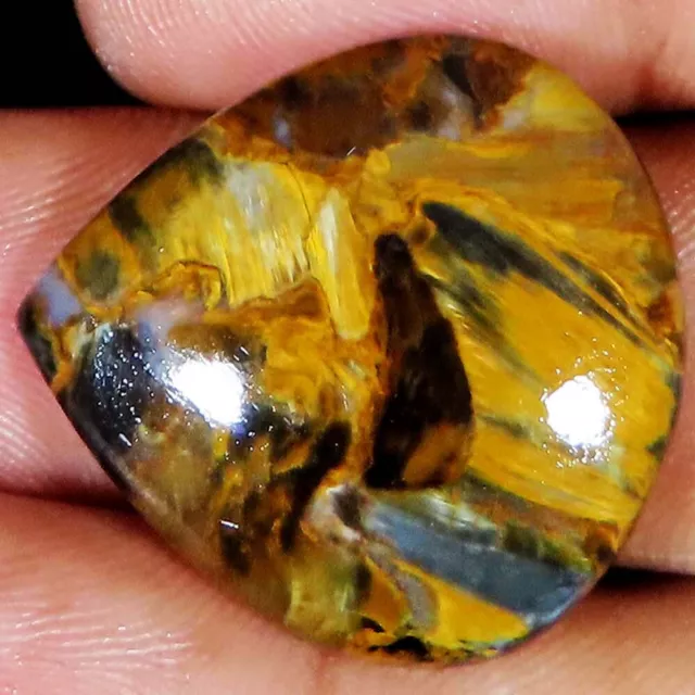 27.85 Cts Natural PIETERSITE Pear Cabochon Charka Gemstone 24x26x6 mm eb_288