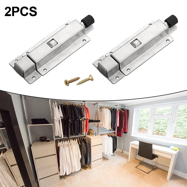Verrou à ressort 2.2 Pouce Droitier Acier Inox 304 Verrou à baril 5Pcs