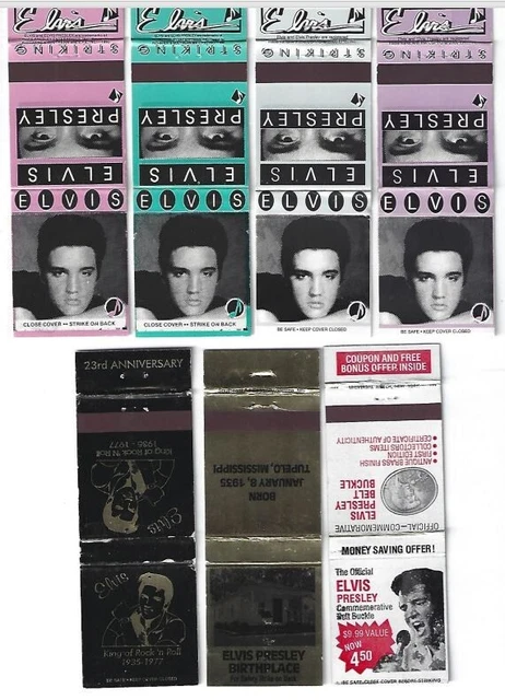 7 Elvis Presley Matchbooks