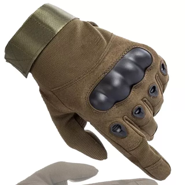 Tactical Army Military Gloves Combat Airsoft Hard Knuckle Full Finger Gloves UK.