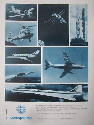 5/1972 PUB AEROSPATIALE CONCORDE AIRBUS A300 CORVETTE FREGATE RALLYE ORIGINAL AD 