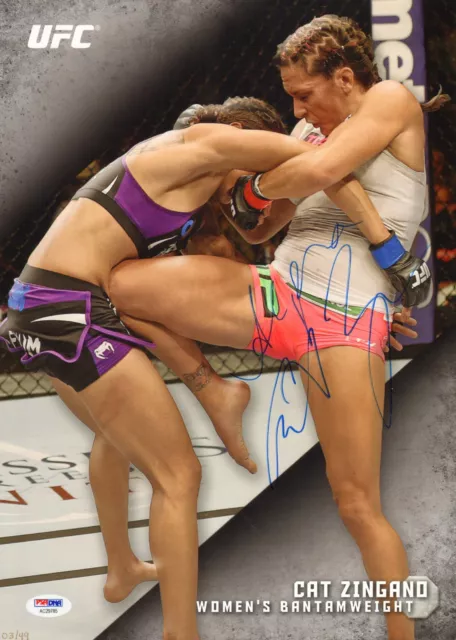 Cat Zingano Signed UFC 2015 Topps Knockout 10x14 Card PSA/DNA COA #/49 Autograph