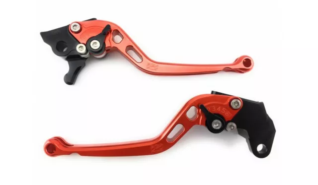 Paire Leviers Longs Orange AVDB Frein Embrayage CNC VOXAN CAFE RACER 2000-2010