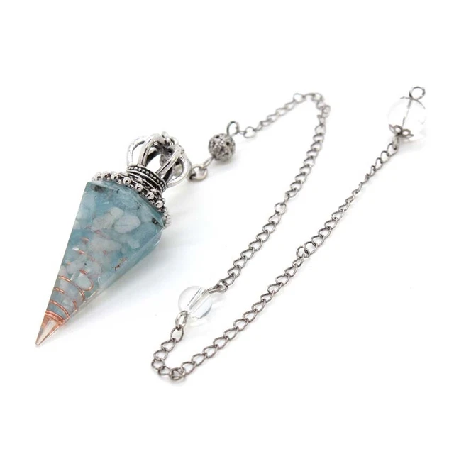 Natural Healing Crystal Pendulum Amethyst Rose Quartz Reiki Chakra Stone Pendant