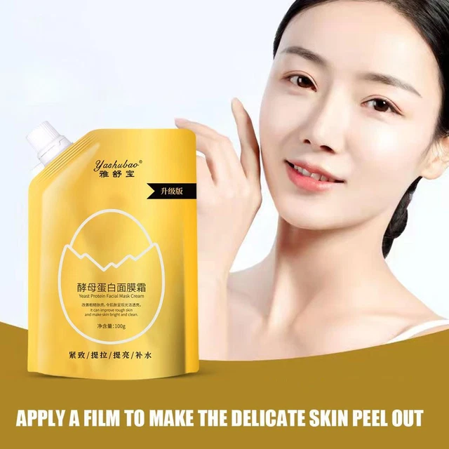 Maschera viso lievito guscio d'uovo da donna peeling idratante viso crema rassodante H4P9