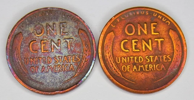 1909 P-1909 VDB Lincoln Wheat Penny 1 cent Set **2 BEAUTIFUL OLD COINS**