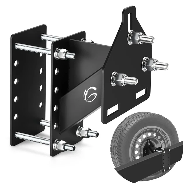 SPARE TIRE CARRIER Mount 3Nuts Design Trailer Bracket Heavy Duty