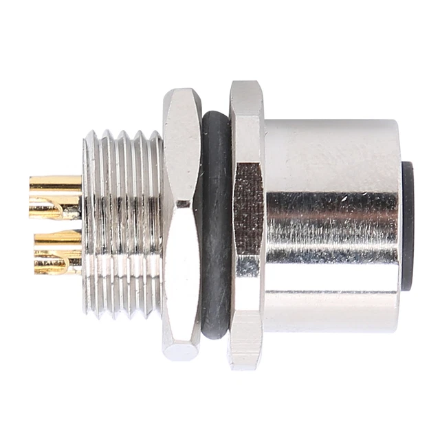 Threaded Panel Mount Connector CONNECTOR THREAD PANEL Front Mounting Socket Electrical Circuit M12‑B ...