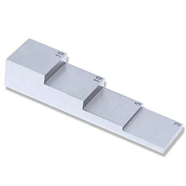 4 STEP ULTRASONIC Thickness Gauge Calibration Block Stainless Steel 3 5