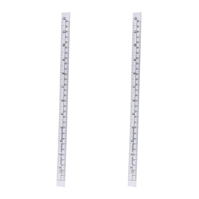 2 pcs Auto-Adhésif Ruban à Mesurer Collant Tableau Règle Collant Ruban À Mesurer
