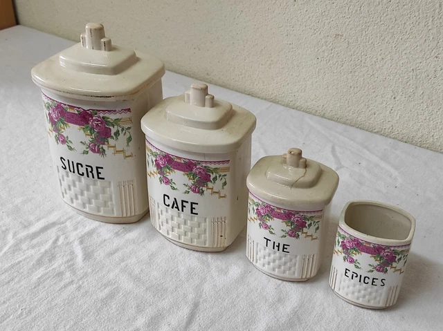 Pots À Épices/ Condiments En Porcelaine ROSE