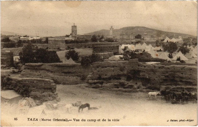 CPA AK MAROC Geiser TAZA Vue du camp et de la ville (69129)