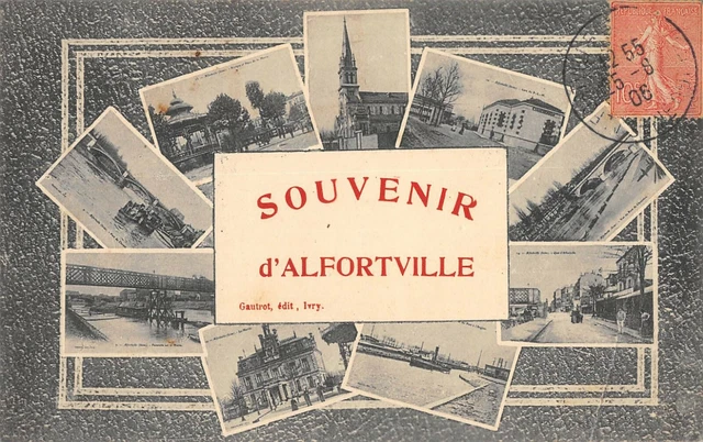 Cpa 94 Souvenir D'alfortville