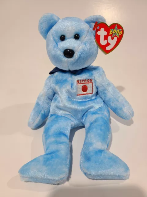 Ty Beanie Baby Babies Rare 6th Gen Nipponia Exclusive Bear 8.5" Authentic MWMT