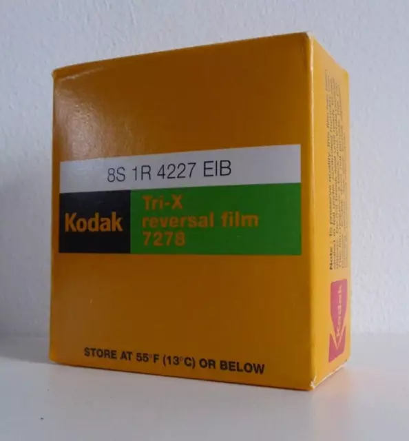 Kodak 7278 Tri-X Reversal Super 8 8Mm Film Cartridge 50Ft Txr 464