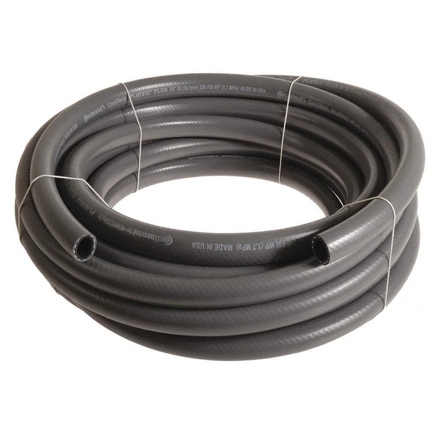 CONTINENTAL PLG07525-25 Air Hose,3/4" ID x 25 ft.,Gray