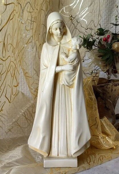 Vierge à l'enfant, figurine en porcelaine, Allemagne, statue