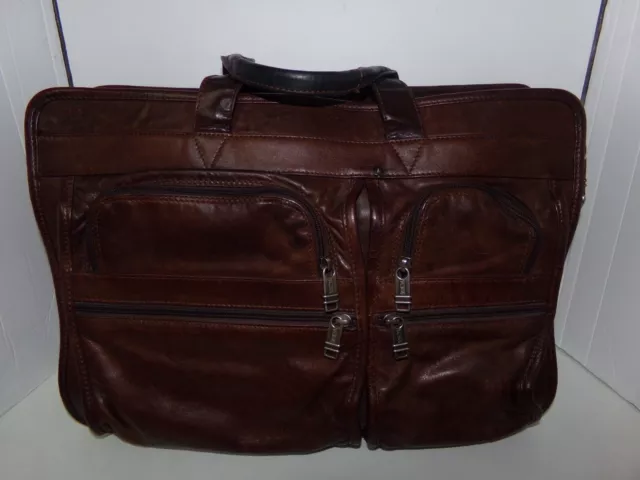 Vintage TUMI Men's Brown Genuine Leather Briefcase Messenger Bag