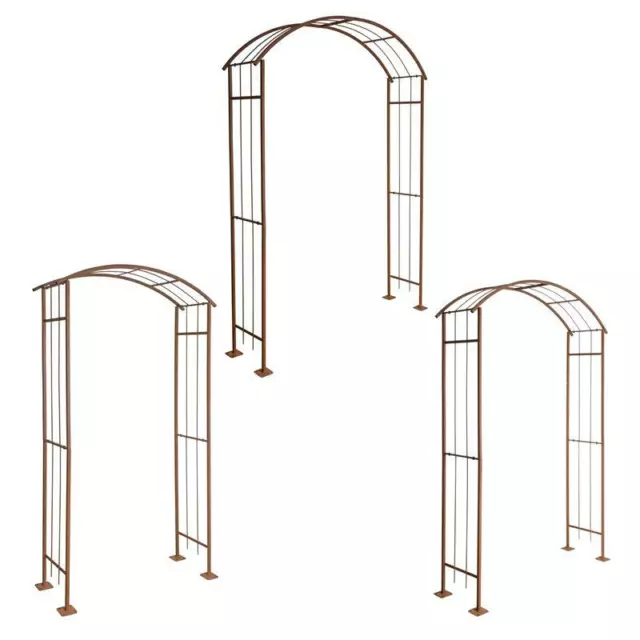 Rosenbogen Rankhilfe Kletterhilfe Rost Metall Rosenspalier Torbogen 120 - 160 cm 2