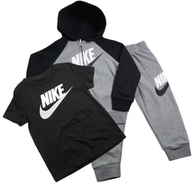 Tuta Bambini Nike 86K692 Geh Cotone Felpato 3 Pezzi