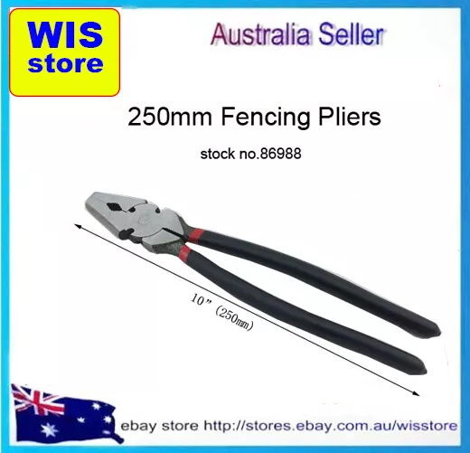 10"(250mm) Fencing Pliers Heavy Duty For Wire,Farm,Electric Fence,Bullnose-86988