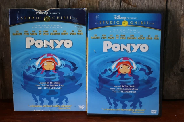 PONYO DVD, 2002, 2-Disc Set Disney Studio Ghibli with Slipcover VG L#4