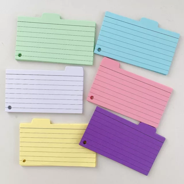 Lined Index Cards Colored Note Cards Colorful Flashcards  Adults