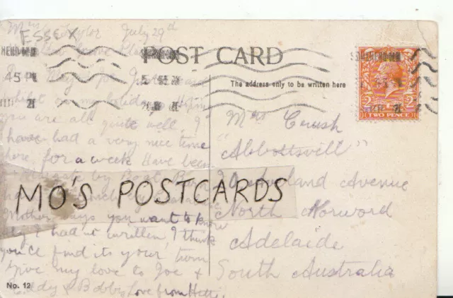 Genealogy Postcard - Crush - Adelaide - South Australia - Ref 8910A