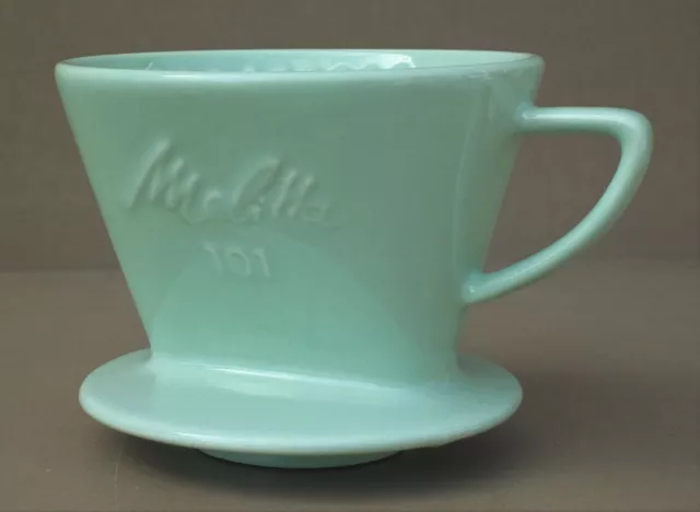 Porte filtre MELITTA en porcelaine VERT 101 3 trous déco cuisine cafetière