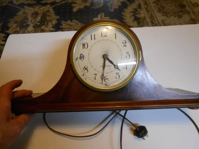 Seth Thomas 1930s electric mantle clock with gong