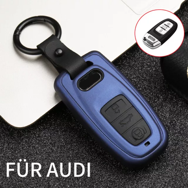 Auto Schlüsselhülle Fernbedienung Cover Schutz für Audi A4 A6 TT Quattro Q5 Blau