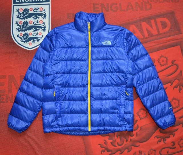IL PIUMINO DA UOMO THE NORTH FACE si trasforma in BORSA Blu Giallo Taglia L Mag