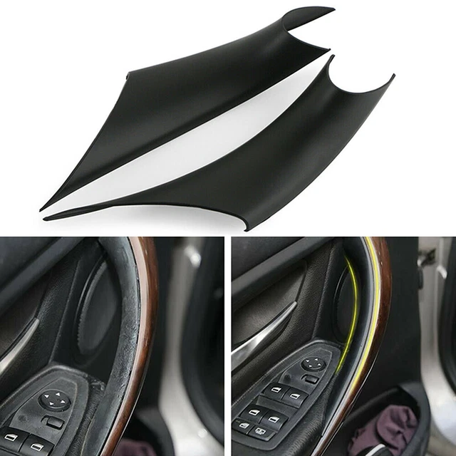 2X Matte Black Inner Door Handle Bezel Cover Fit BMW F30 F35 328i 320i 2012-2018