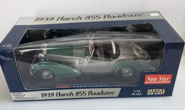 1939 Horch 855 Roadster Car Sun Star Model Collection Die Cast Metal 1:18 #2404