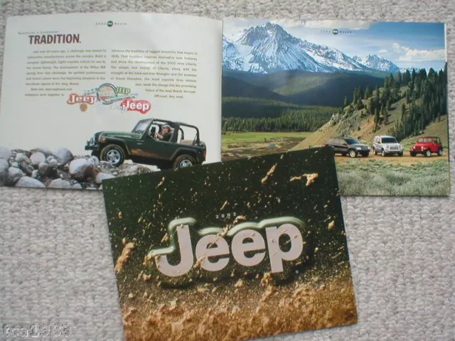 2002 JEEP BROCHURE / Catalog with Color Chart : GRAND CHEROKEE,WRANGLER