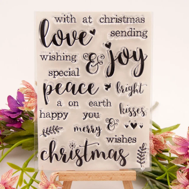 Simple Word Silicone Clear Stamp Scrapbooking Embossing Card Making Album Craft