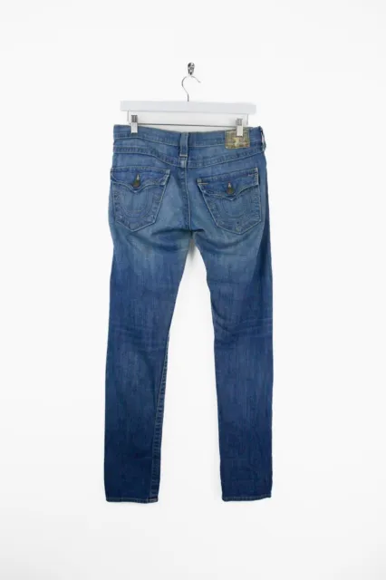 True Religion Cameron Blue Button Fly Slim Boyfriend Jeans size 25 (32/34)