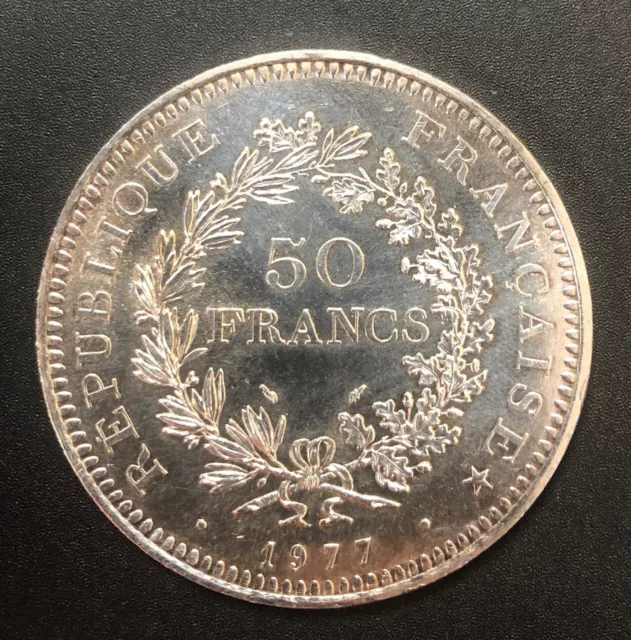 Pièce de 50 Francs Hercule 1977 en Argent