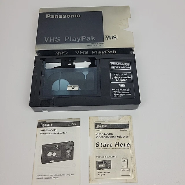 PANASONIC VHS PLAYPAK VHSC to VHS Motorized Converter Adapter for VCR