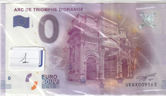 Billet touristiques 0 euro Théatre Antique Orange    Réf: 1001  de 2016